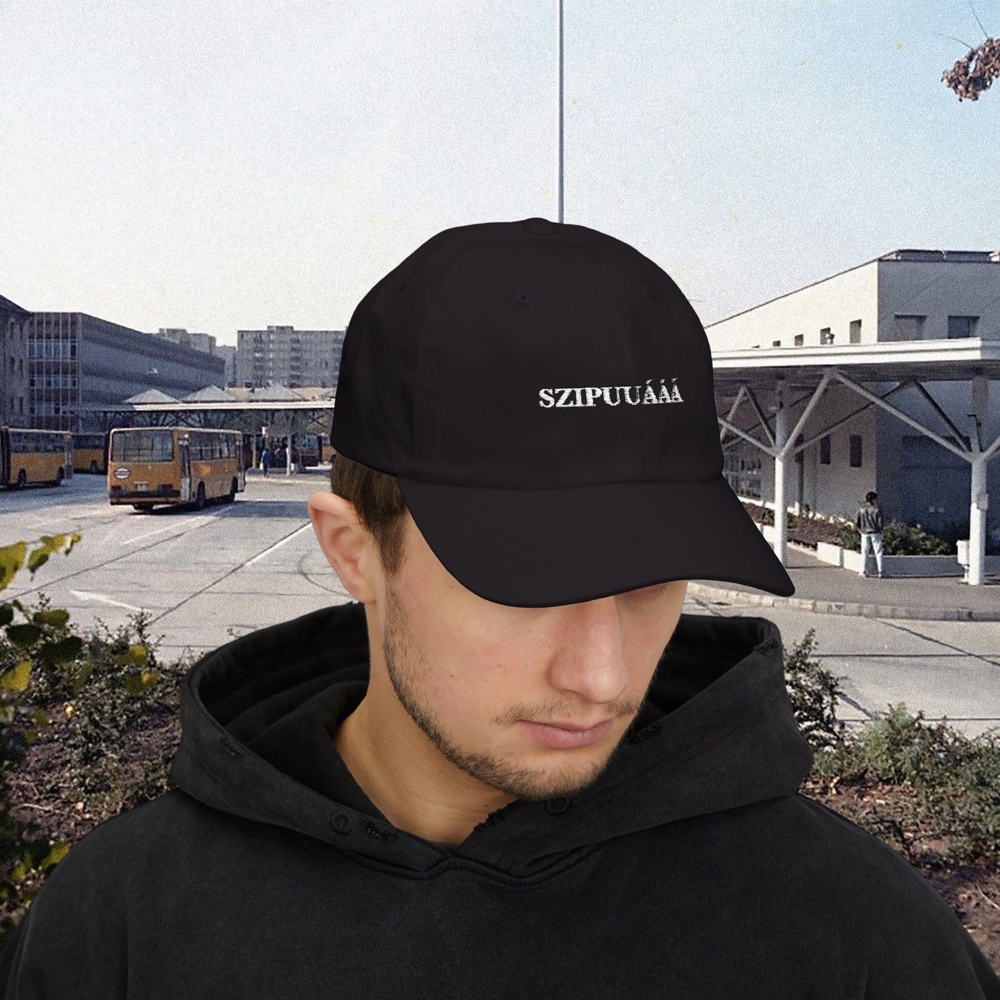 Szipuuááá - Alfonz a szipus - Hímzett fekete sapka
