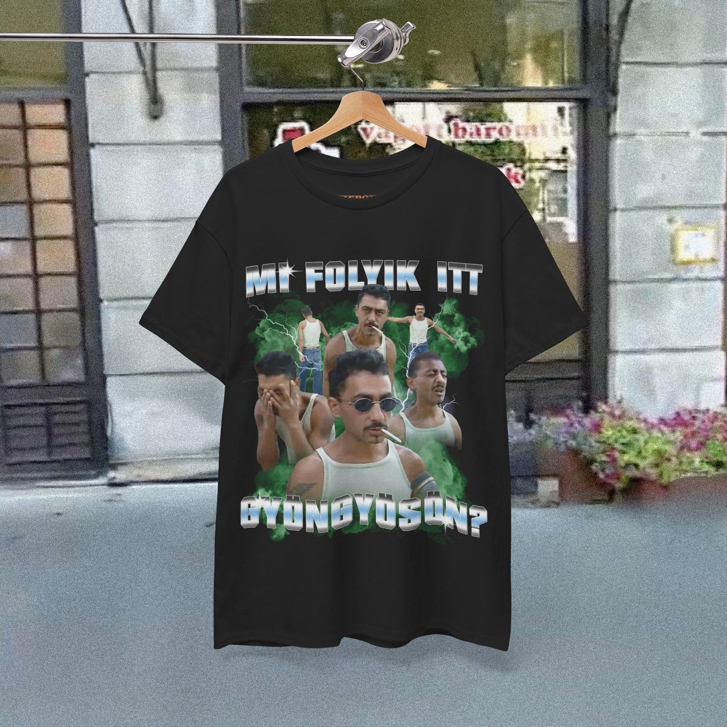 Mi folyik itt Gyöngyösön? - 90-es évek styled póló