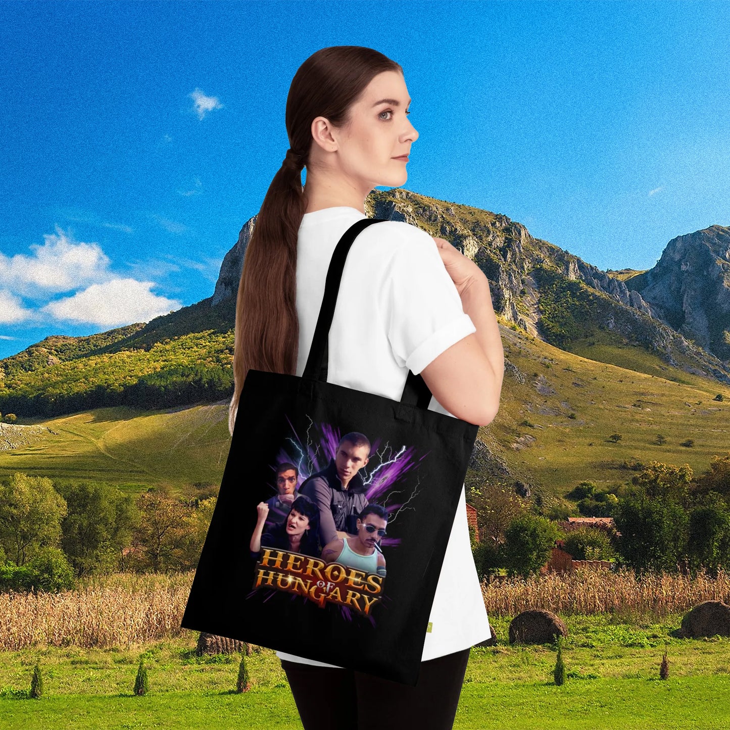 Heroes of Hungary - All stars - 90-es évek styled Organikus pamut tote bag