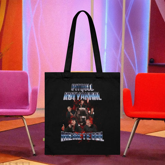 Pitbull kutyákkal megetetel - Vámpír Ági - Organikus pamut tote bag