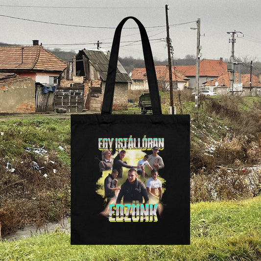 Egy Istállóban Edzünk! - Duranda - Egy nap a hivtalaban - 90-es évek styled Organikus pamut tote bag